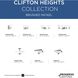 Clifton Heights 2 Light 14 inch Brushed Nickel Bath Vanity Wall Light